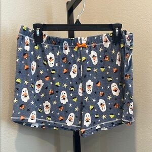 Jaclyn Smith Gray Ghost Halloween Print Sleep Shorts NWOT